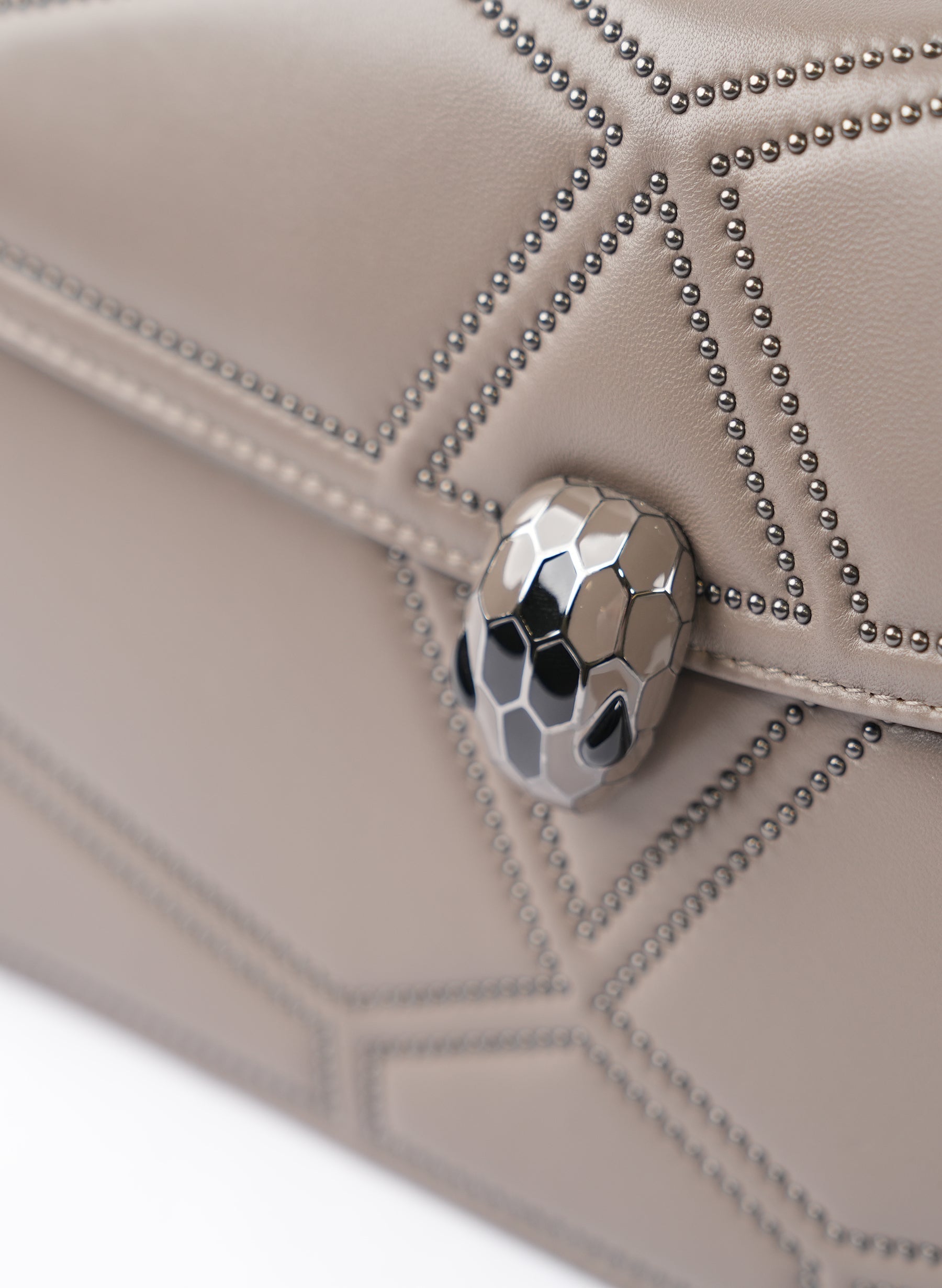 Bvlgari Serpenti Forever Grey Leather Handbag