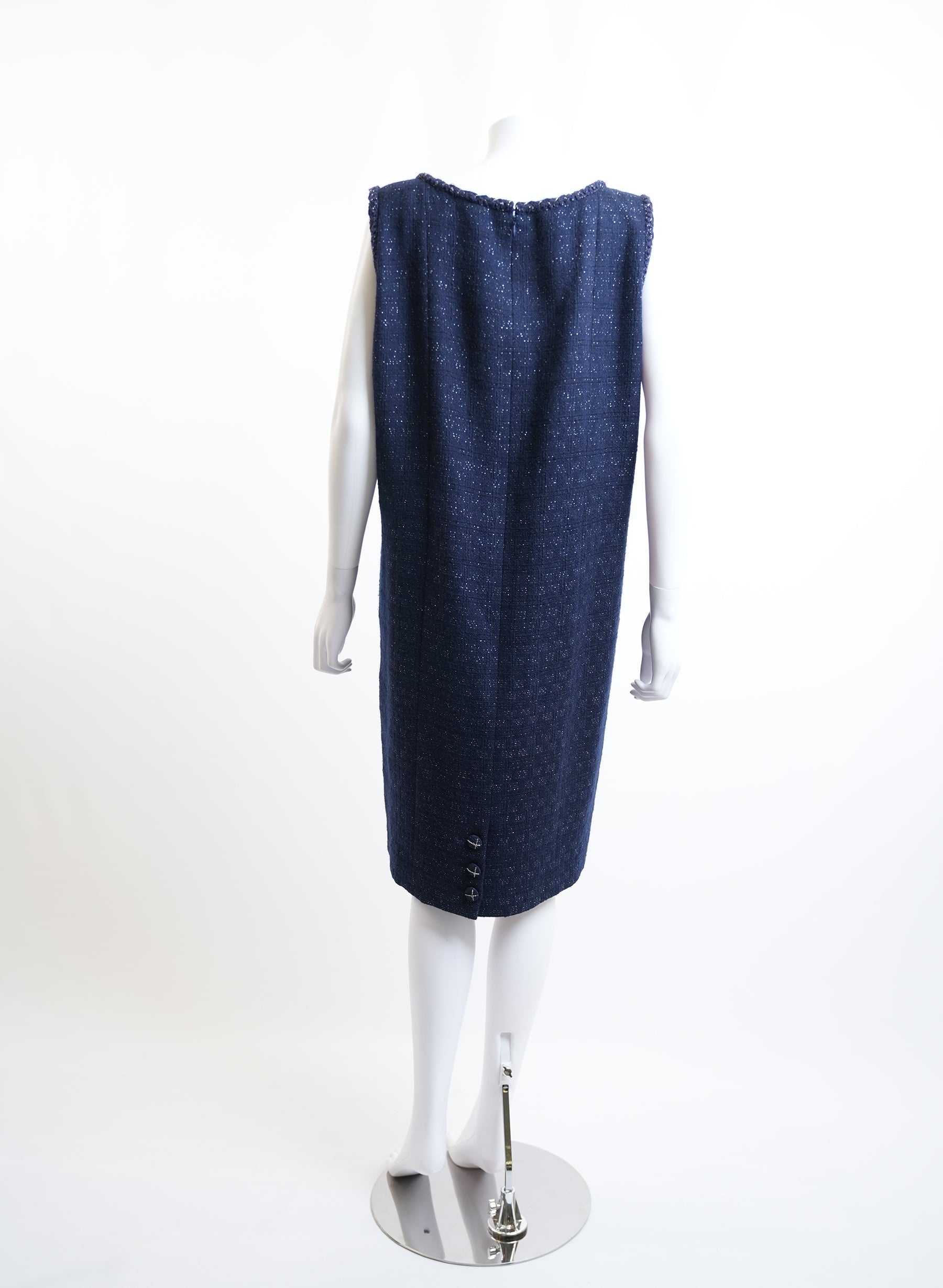 Chanel Navy Sleeveless Dress