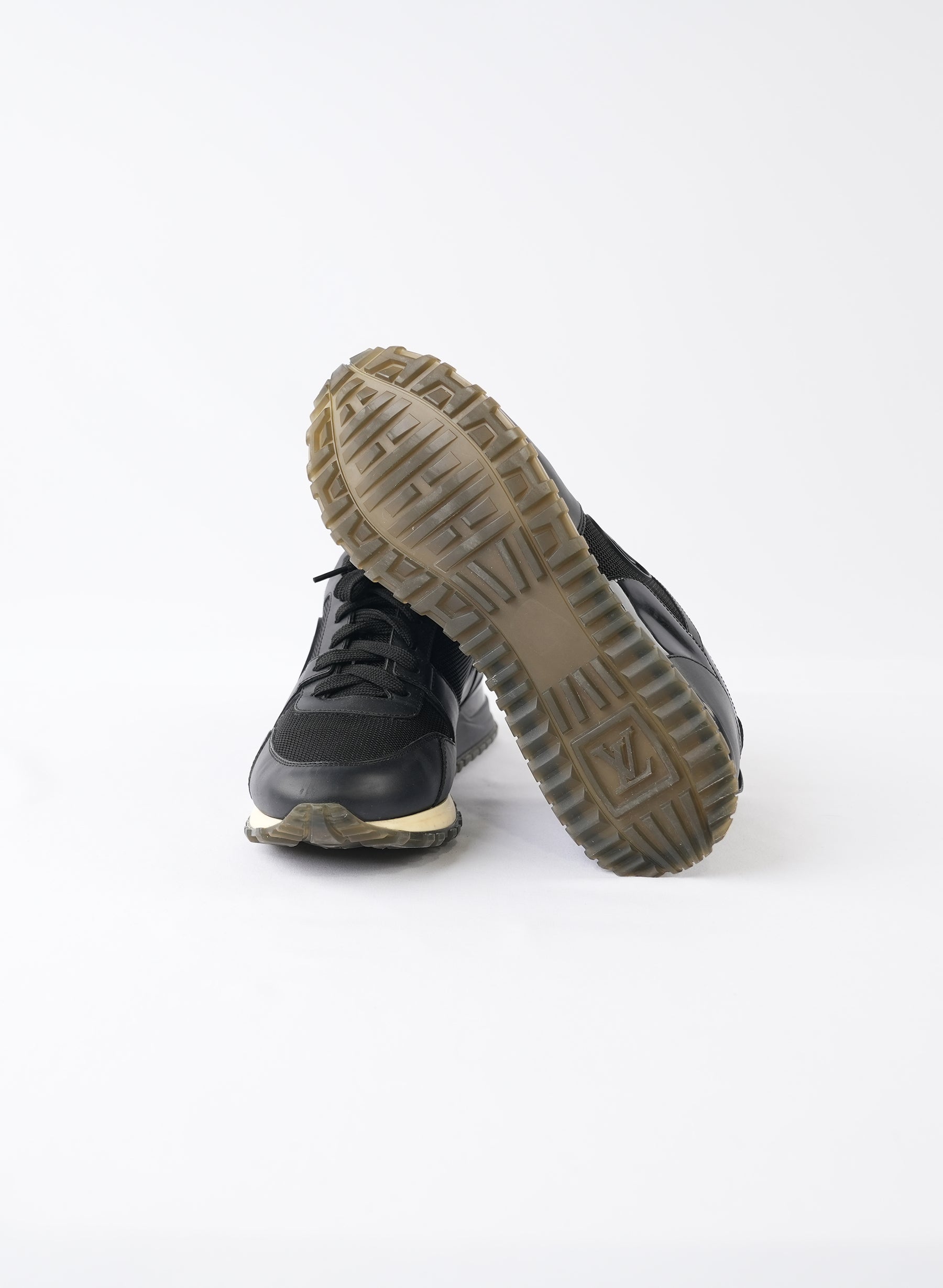 Louis Vuitton Leather Mesh Accents Sneakers