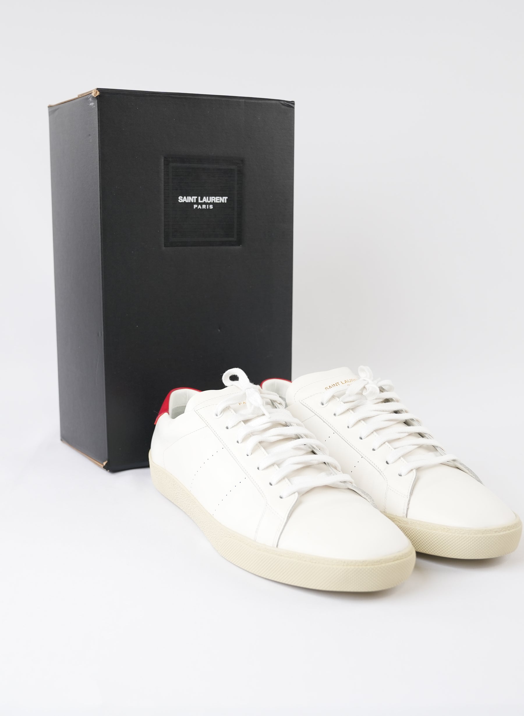 Saint Laurent Leather Low Top Sneakers