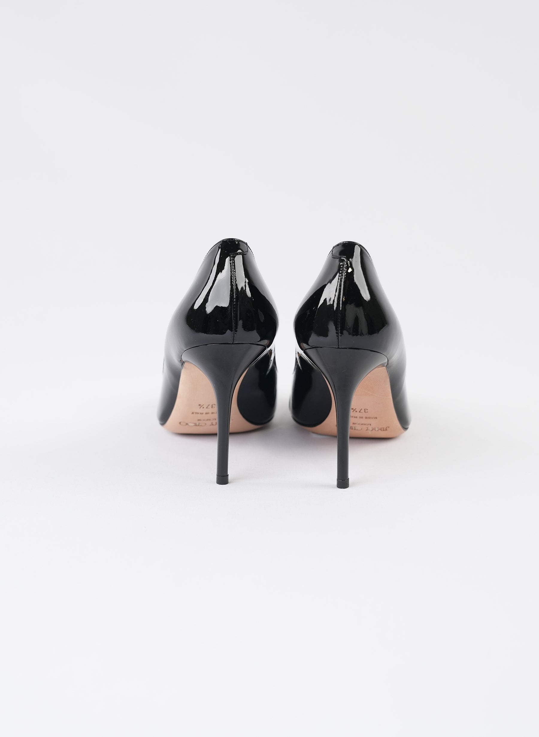 Jimmy Choo Black Patent Leather Pointed Toe Pumps