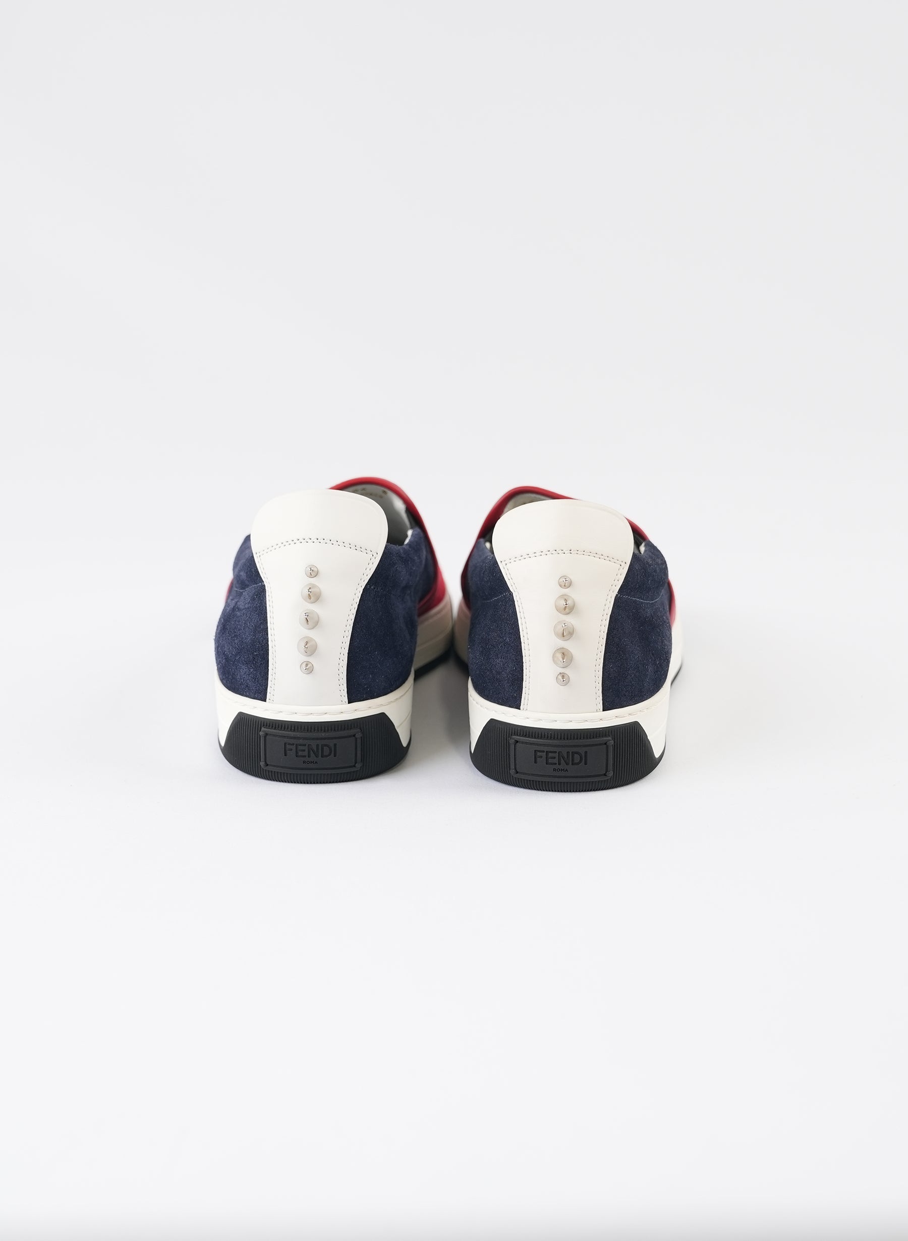 Fendi Red Monster Slip On Sneakers
