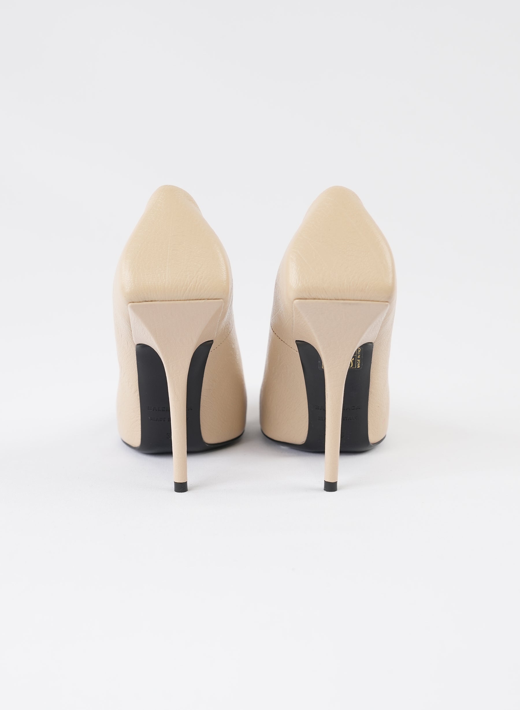 Balenciaga Nappa Square Knife Pumps