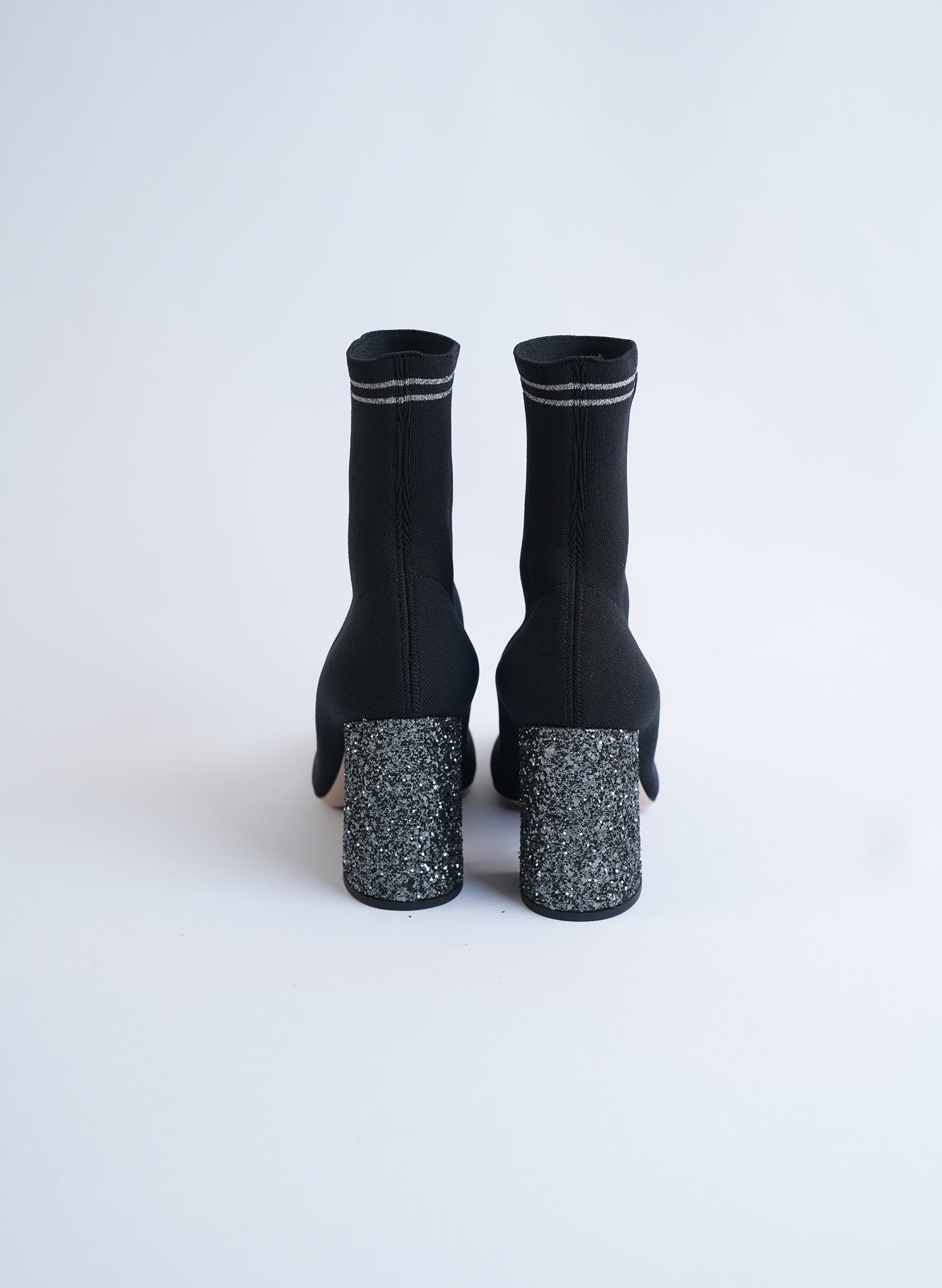 Miu Miu Stretch Knit Ankle Boots