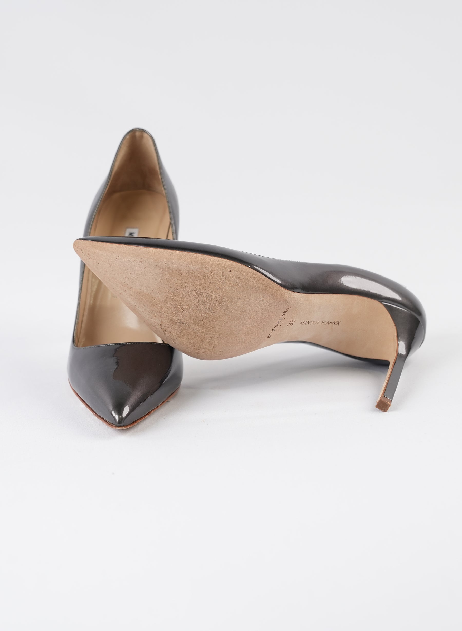 Manolo Blahnik Black Patent Leather BB Pumps