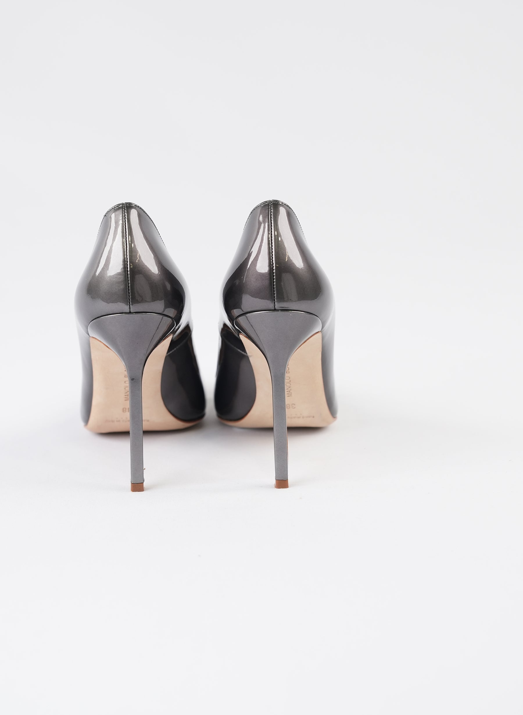 Manolo Blahnik Black Patent Leather BB Pumps