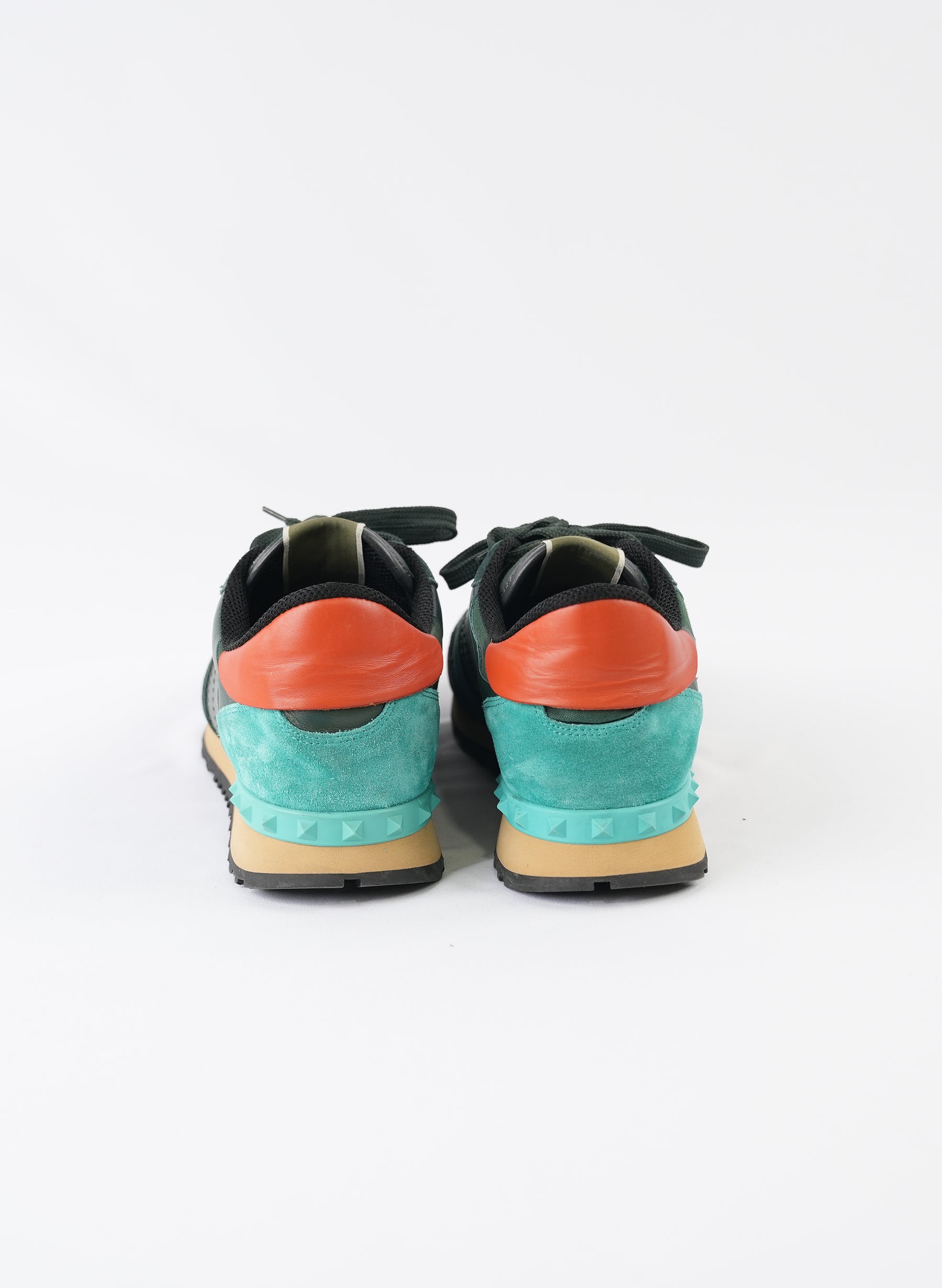 Valentino Garavani Nappa Suede Camouflage Rockrunner Sneakers