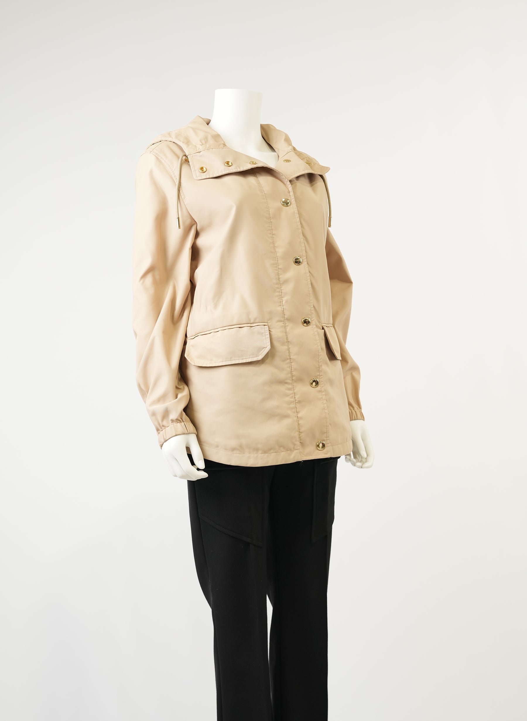 Burberry Hooded Beige Rain Jacket