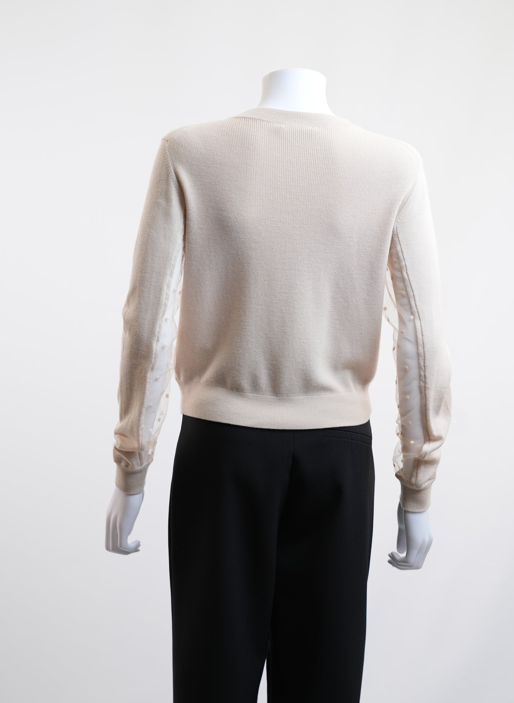 Chloe Sheer Sleeve Detail Cardigan Sweater