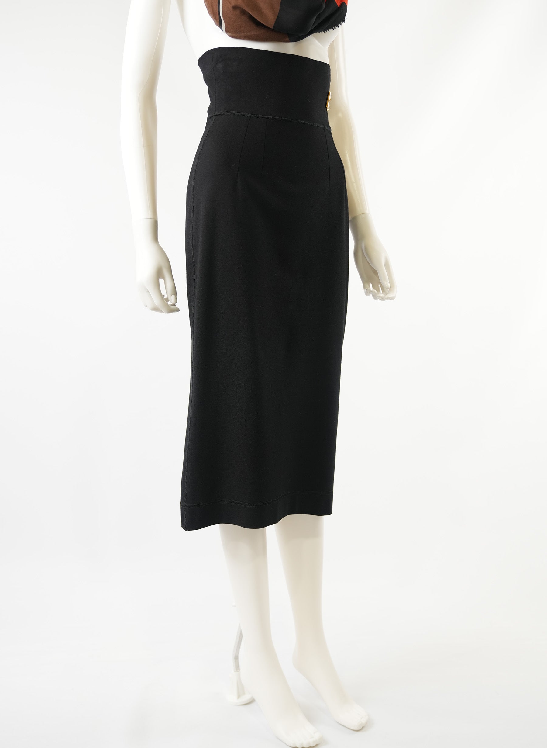 Dolce and Gabbana Logo DG Midi Skirt