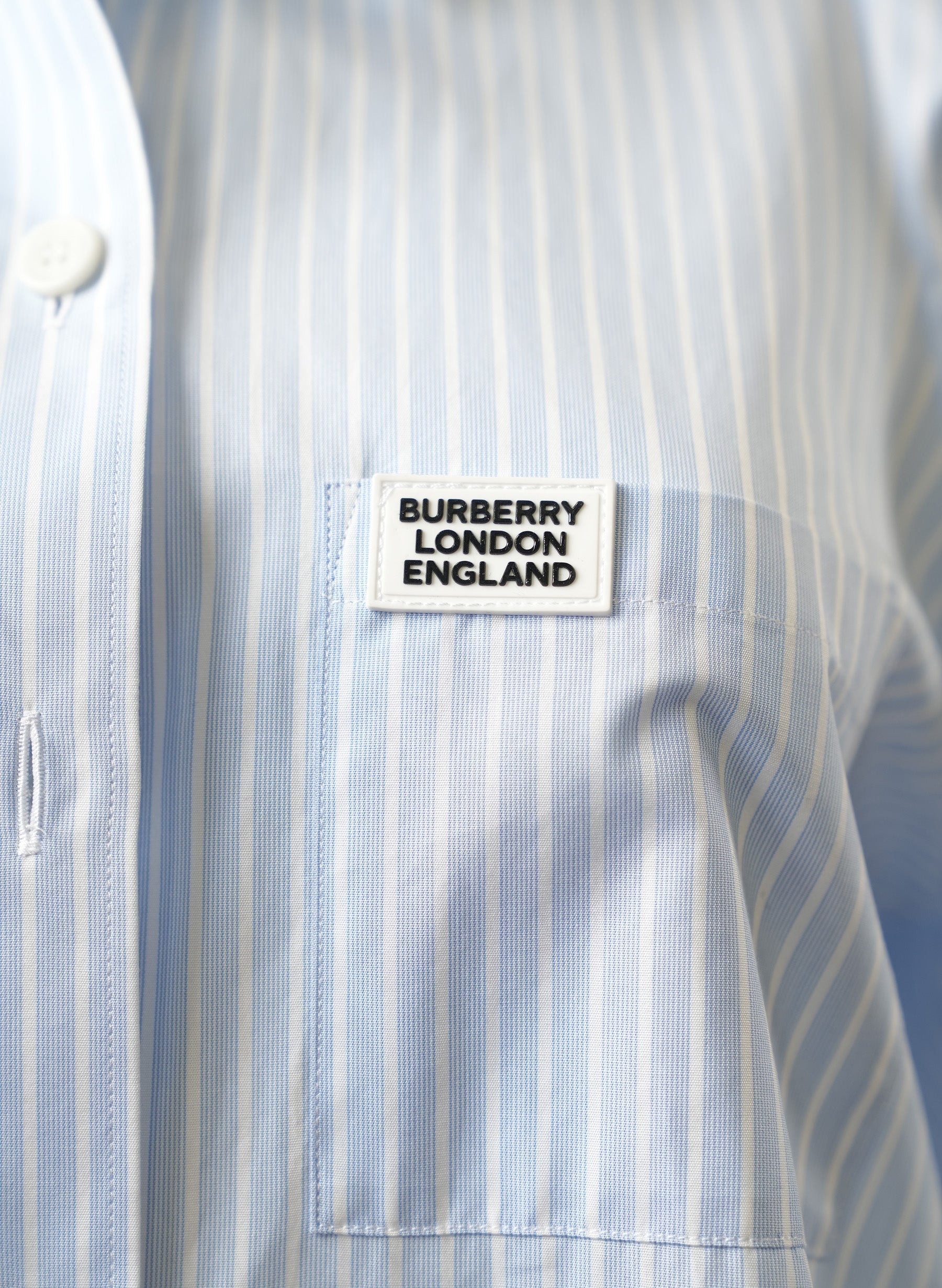 Burberry Striped Knee-Lenght Dress