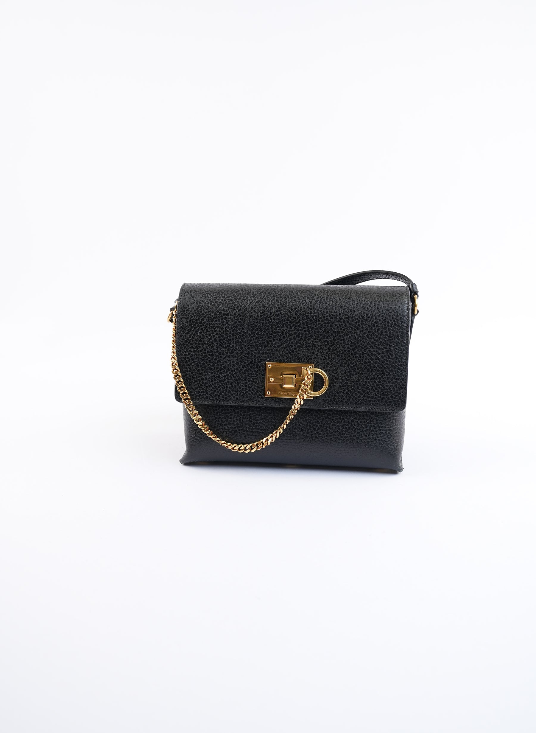 Salvatore Ferragamo Black Shoulder Bag