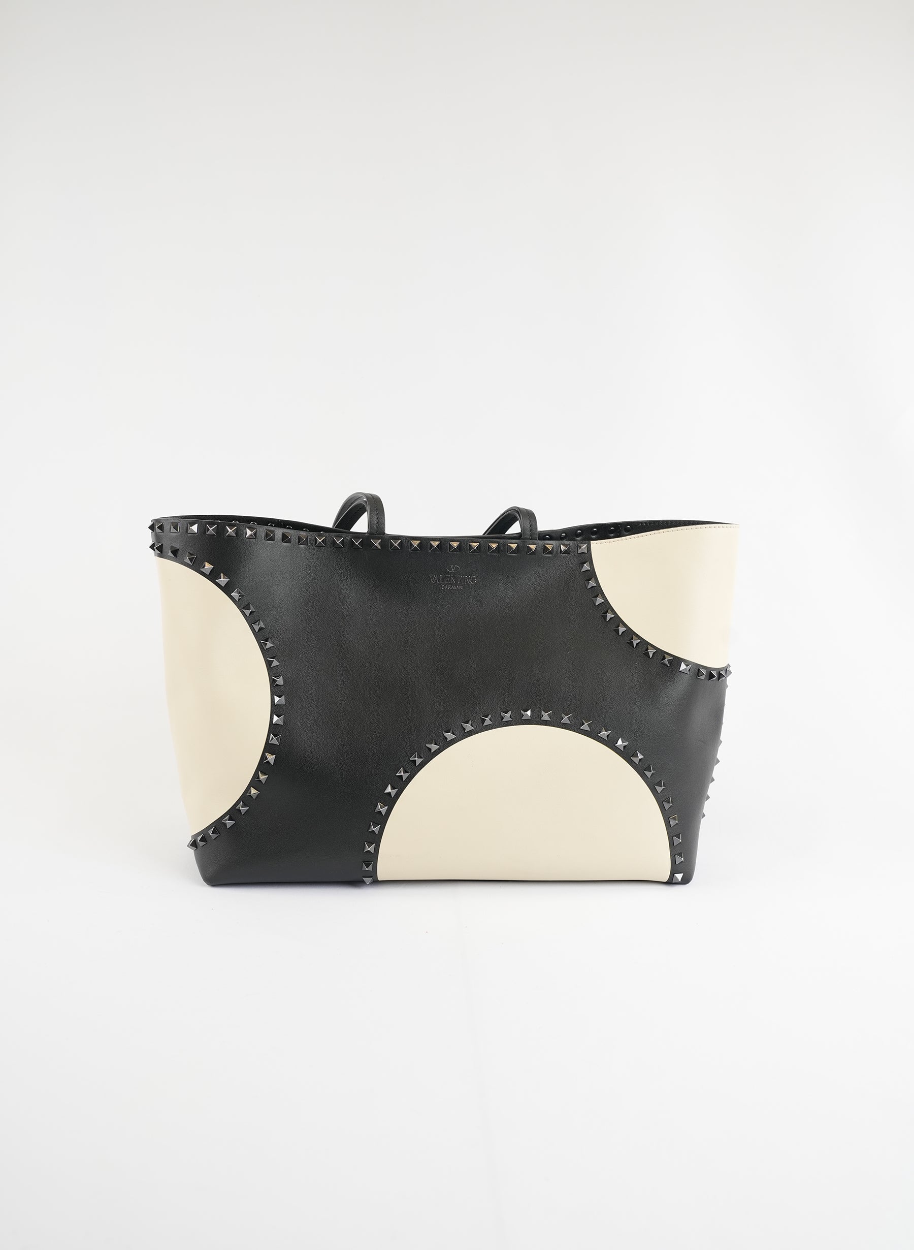 Valentino Garavani Polka Dot Rockstud Shoulder Tote Bag
