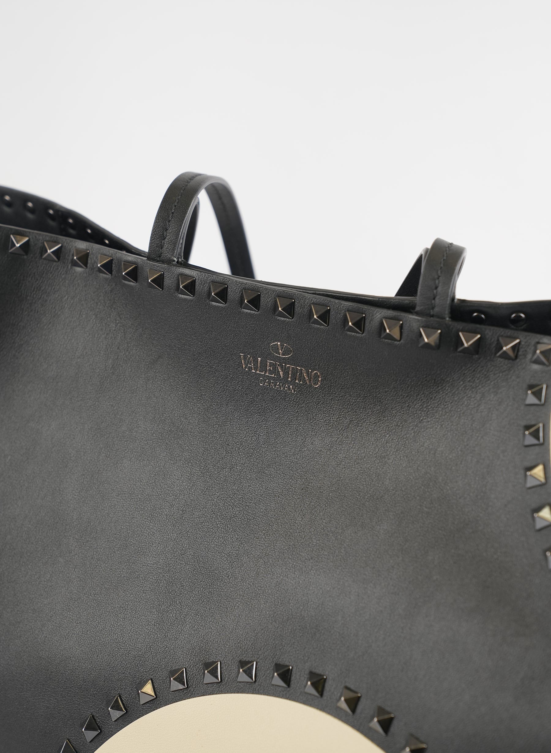 Valentino Garavani Polka Dot Rockstud Shoulder Tote Bag