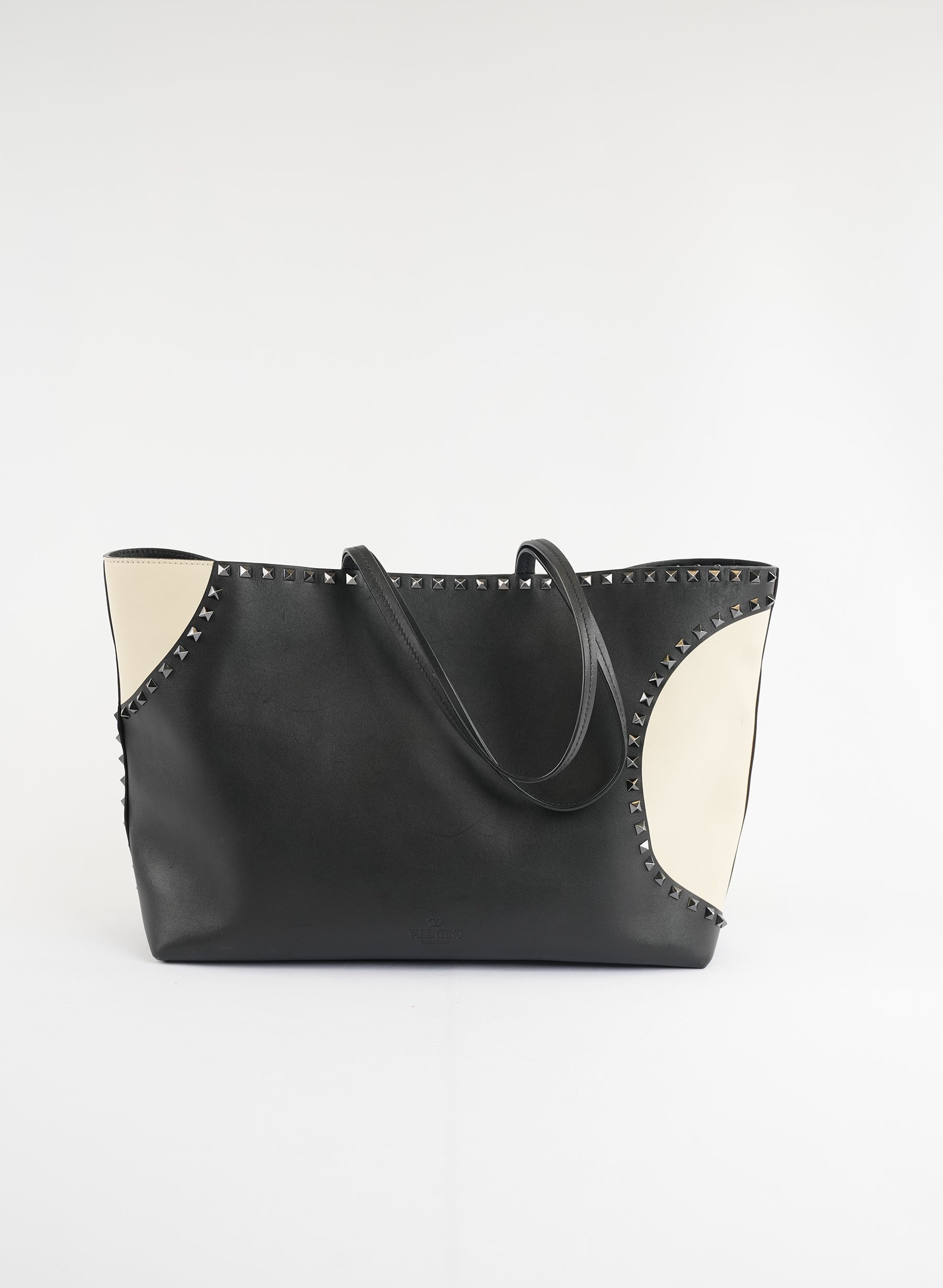 Valentino Garavani Polka Dot Rockstud Shoulder Tote Bag
