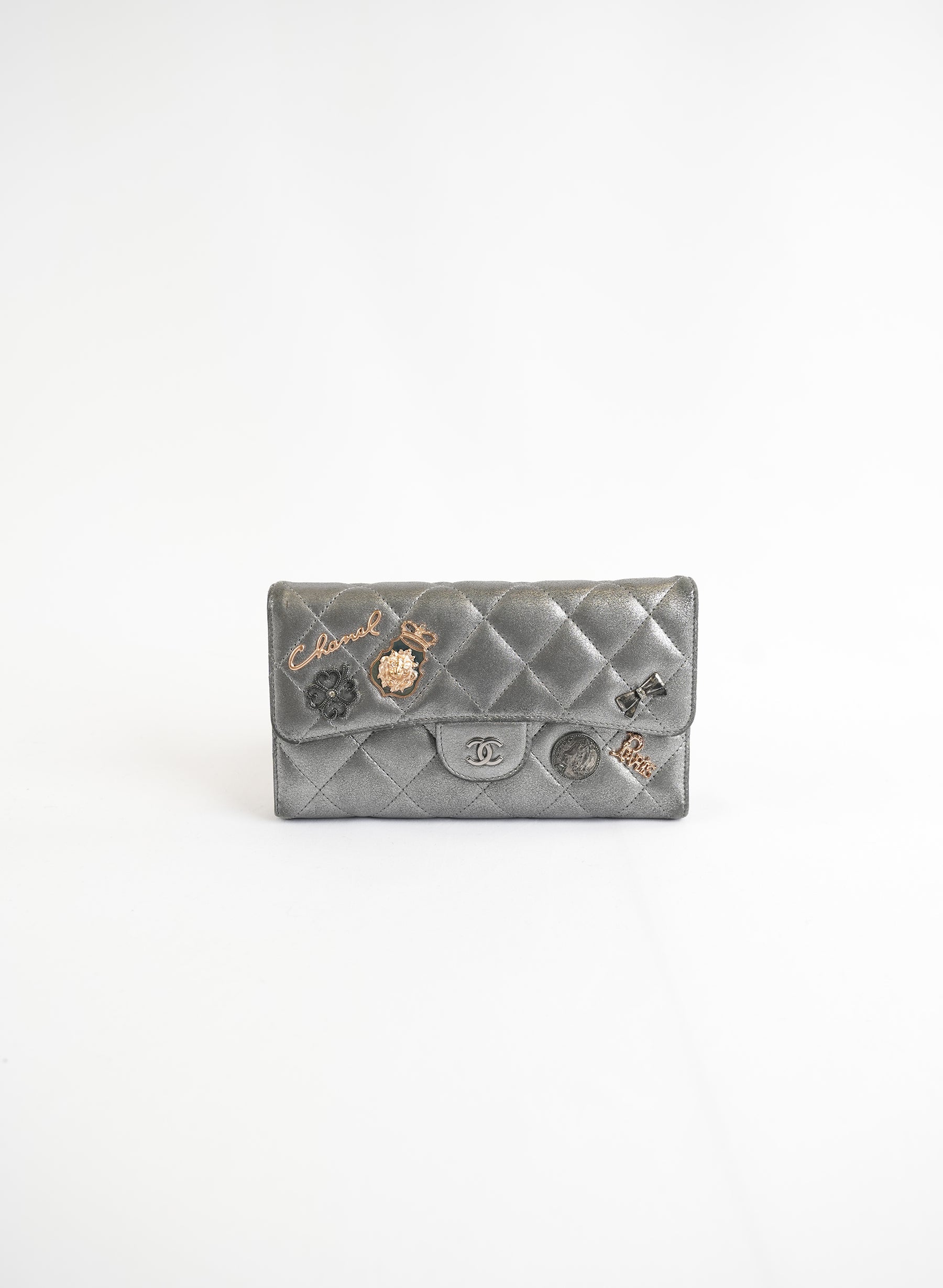 Chanel Quilted Calfskin Lucky Charms Flap Wallet
