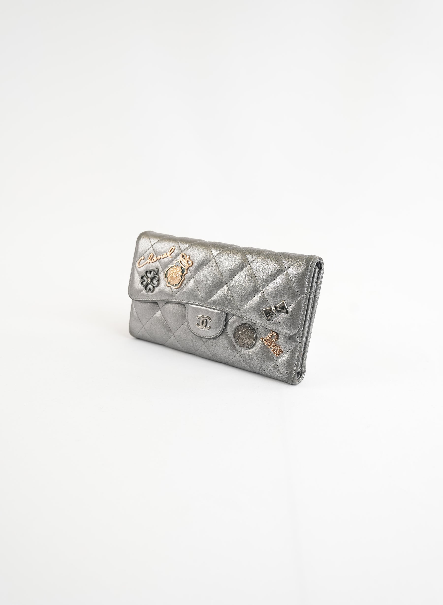 Chanel Quilted Calfskin Lucky Charms Flap Wallet