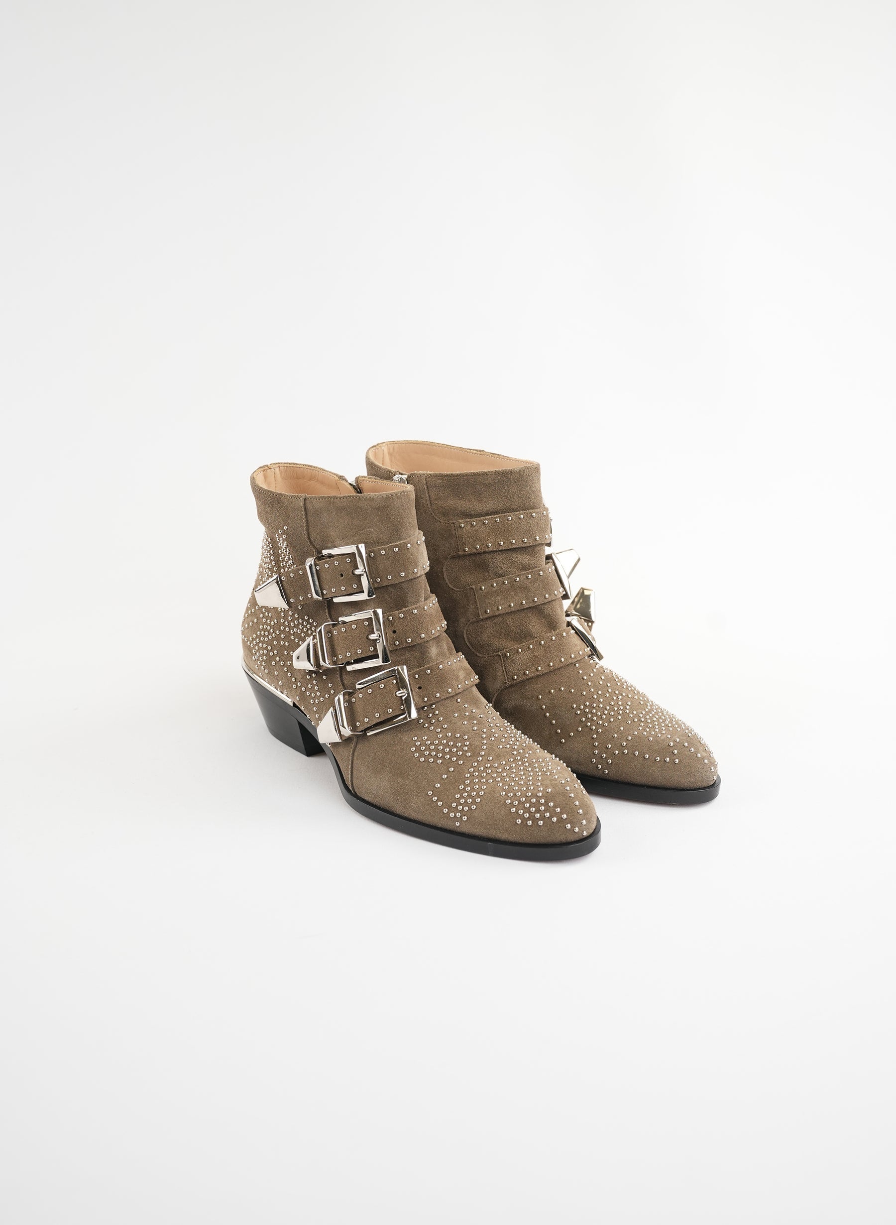 Chlo√© Susanna Studded Suede Ankle Boot