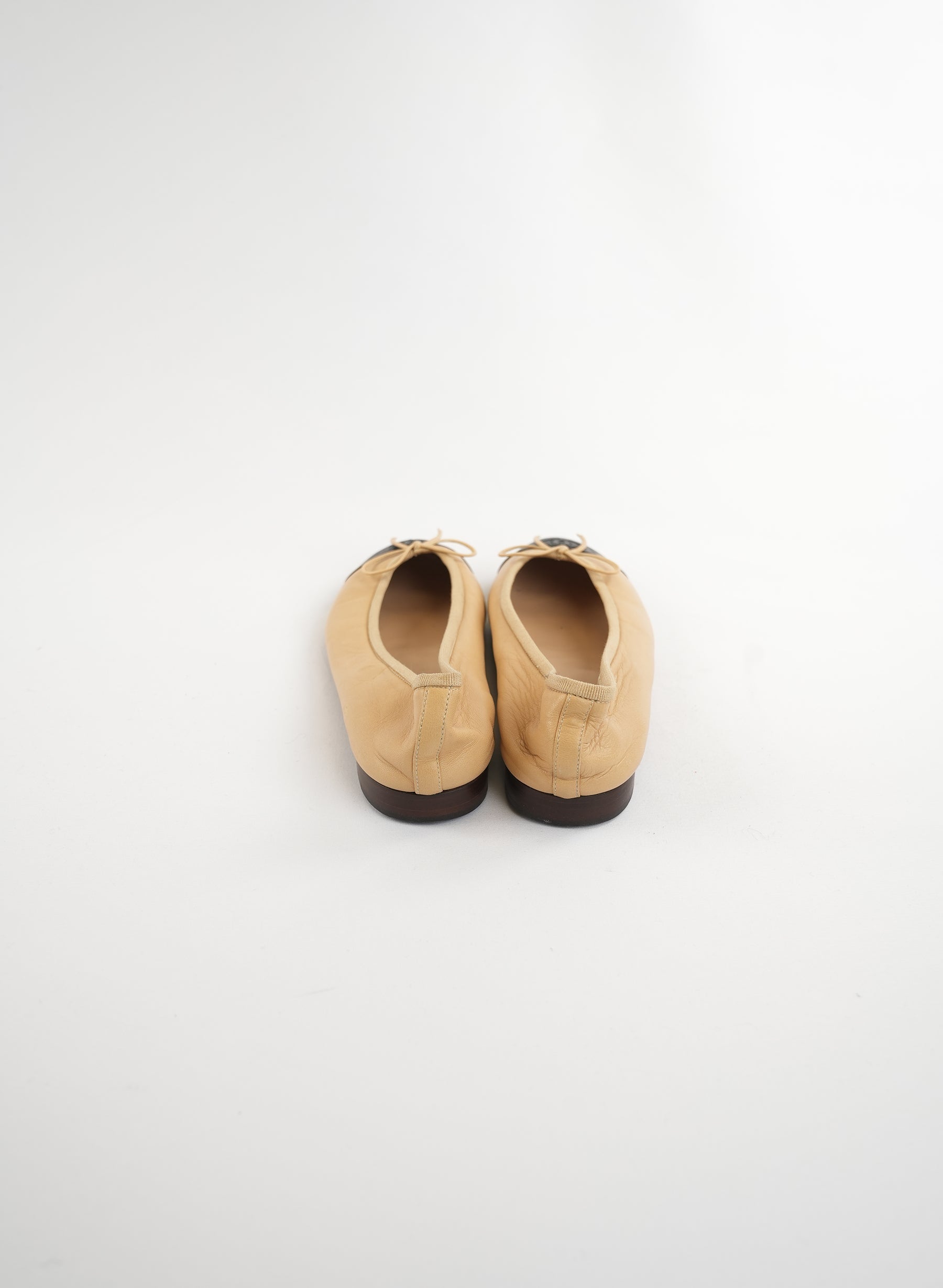 Chanel Cambon Leather Ballet Flats