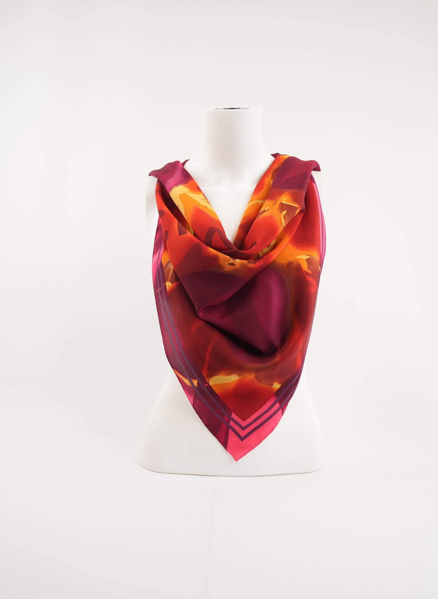 Chanel Hane Print Silk Scarf