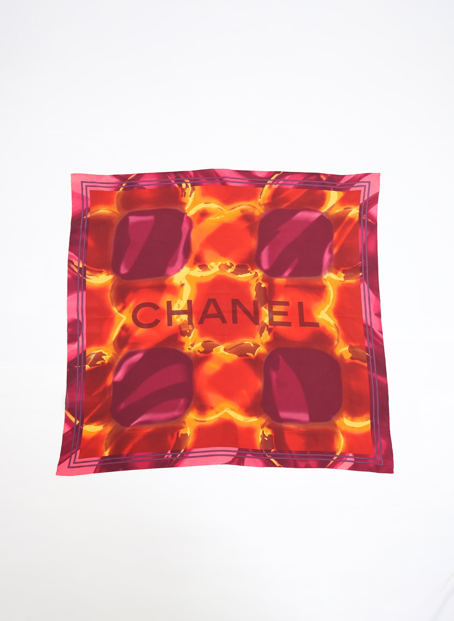 Chanel Hane Print Silk Scarf