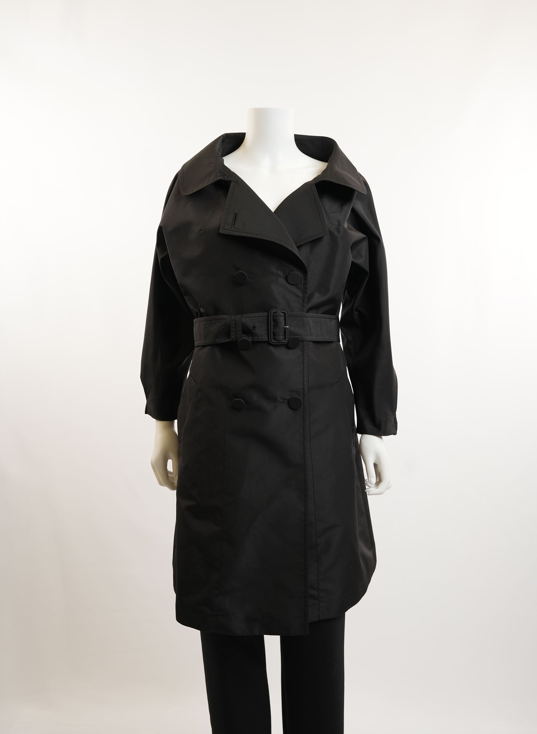 Prada Belted Nylon Trench Coat