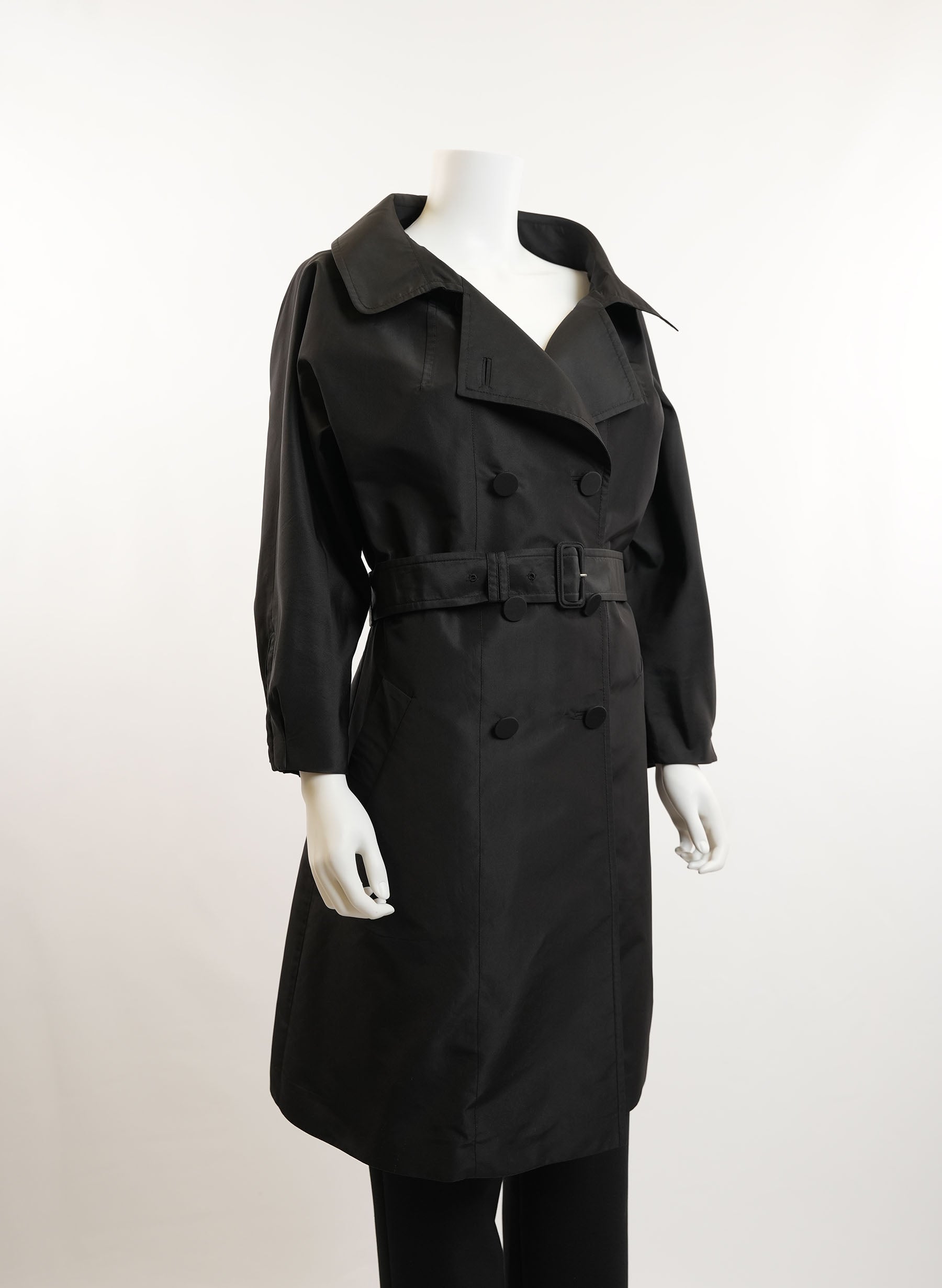 Prada Belted Nylon Trench Coat