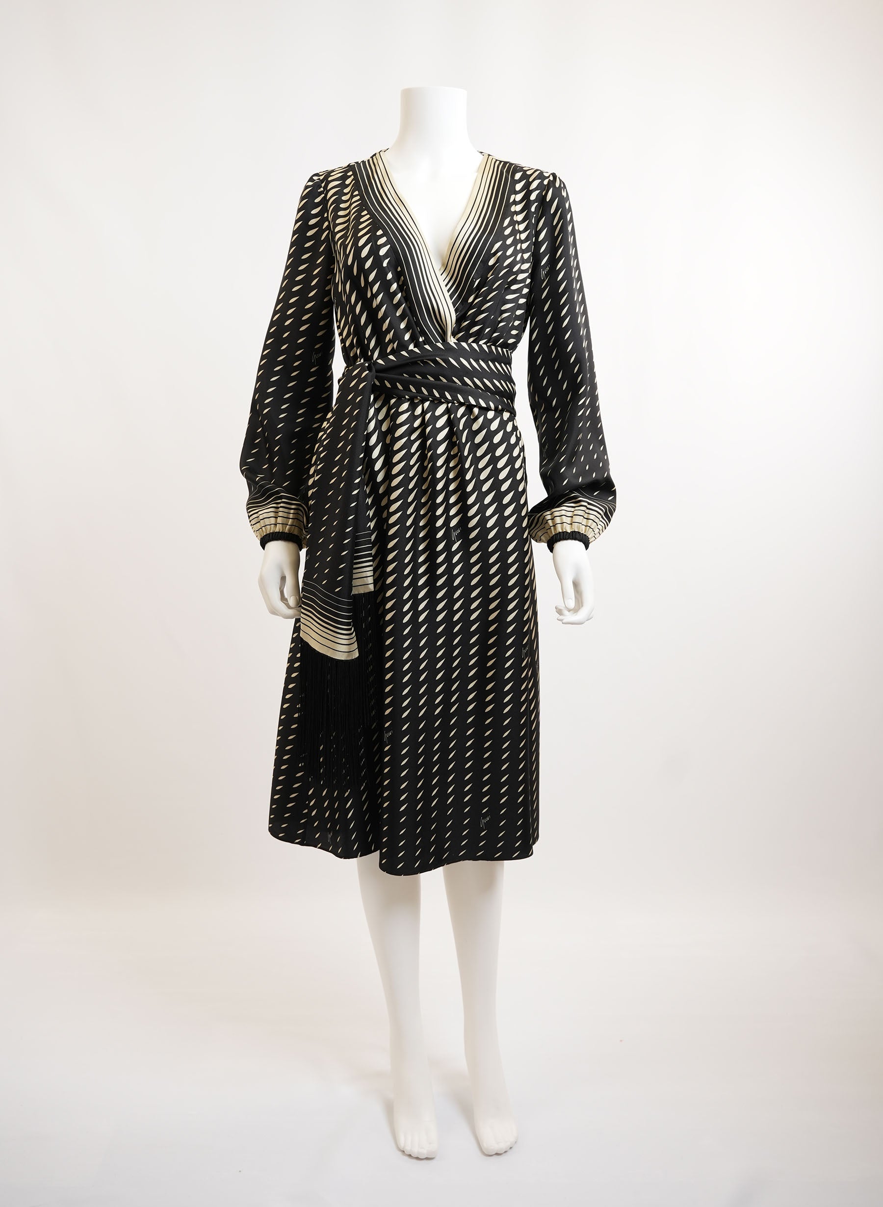 Gucci Silk Scarf Belted Wrap Dress