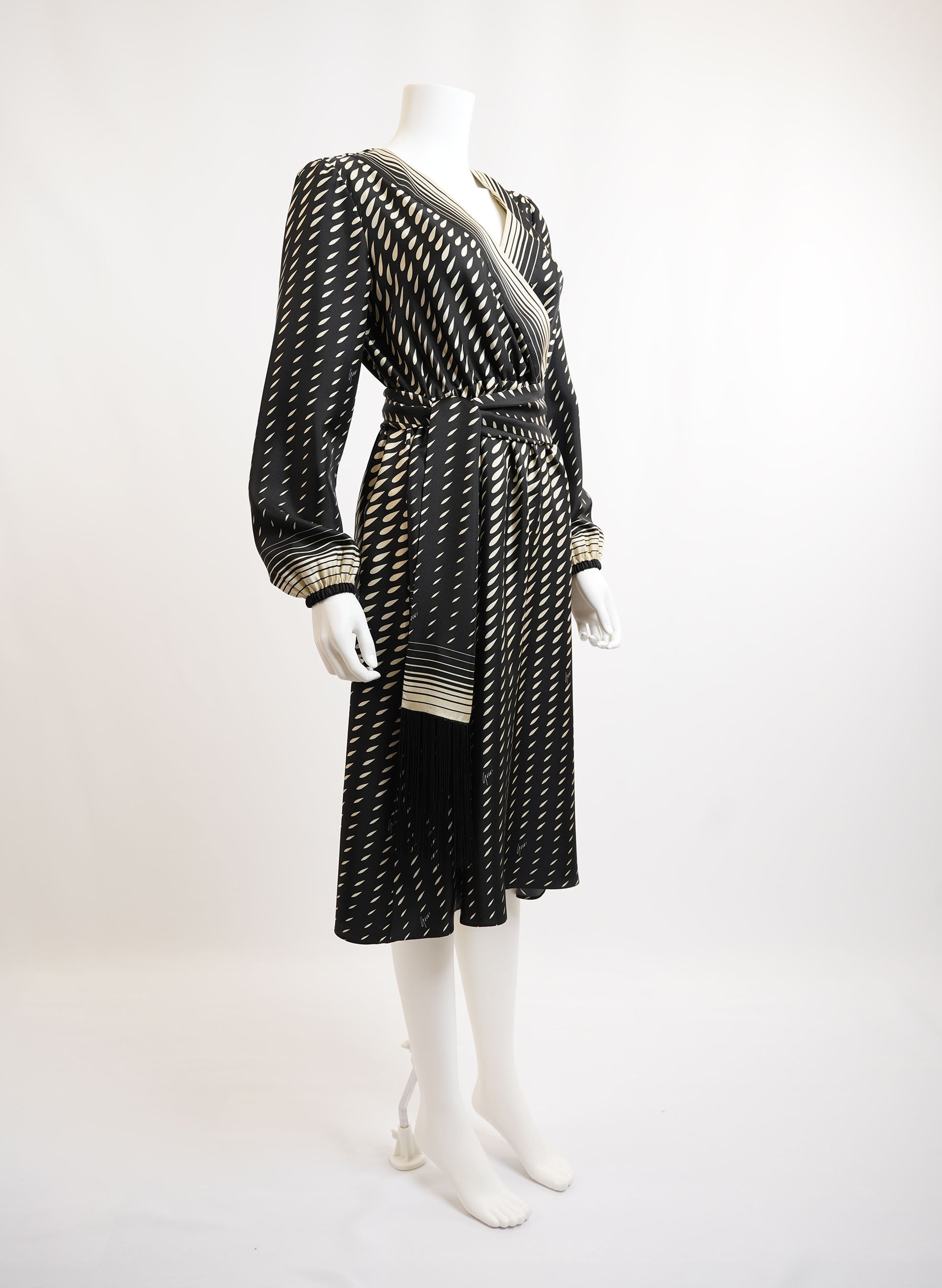 Gucci Silk Scarf Belted Wrap Dress