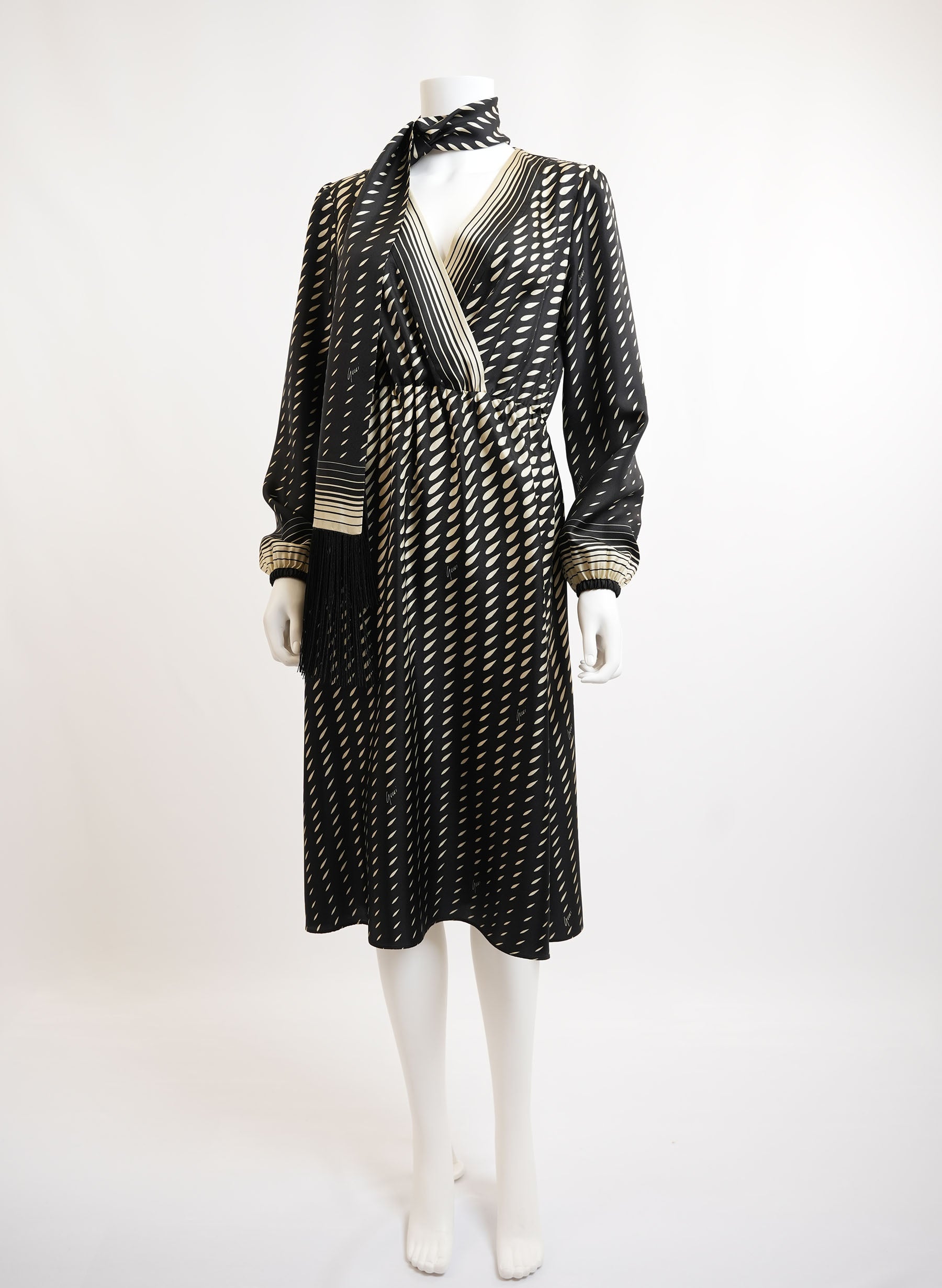 Gucci Silk Scarf Belted Wrap Dress