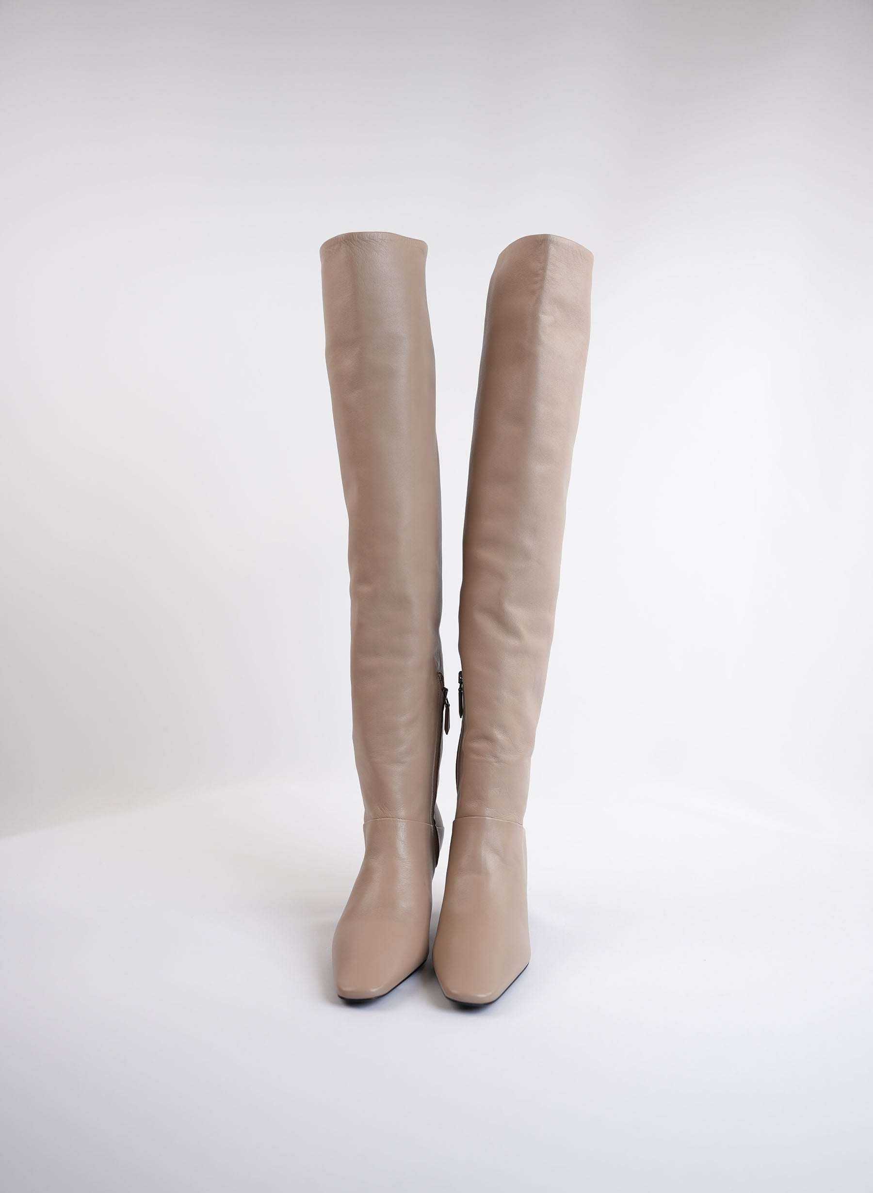 Prada Knee Length Leather Boots