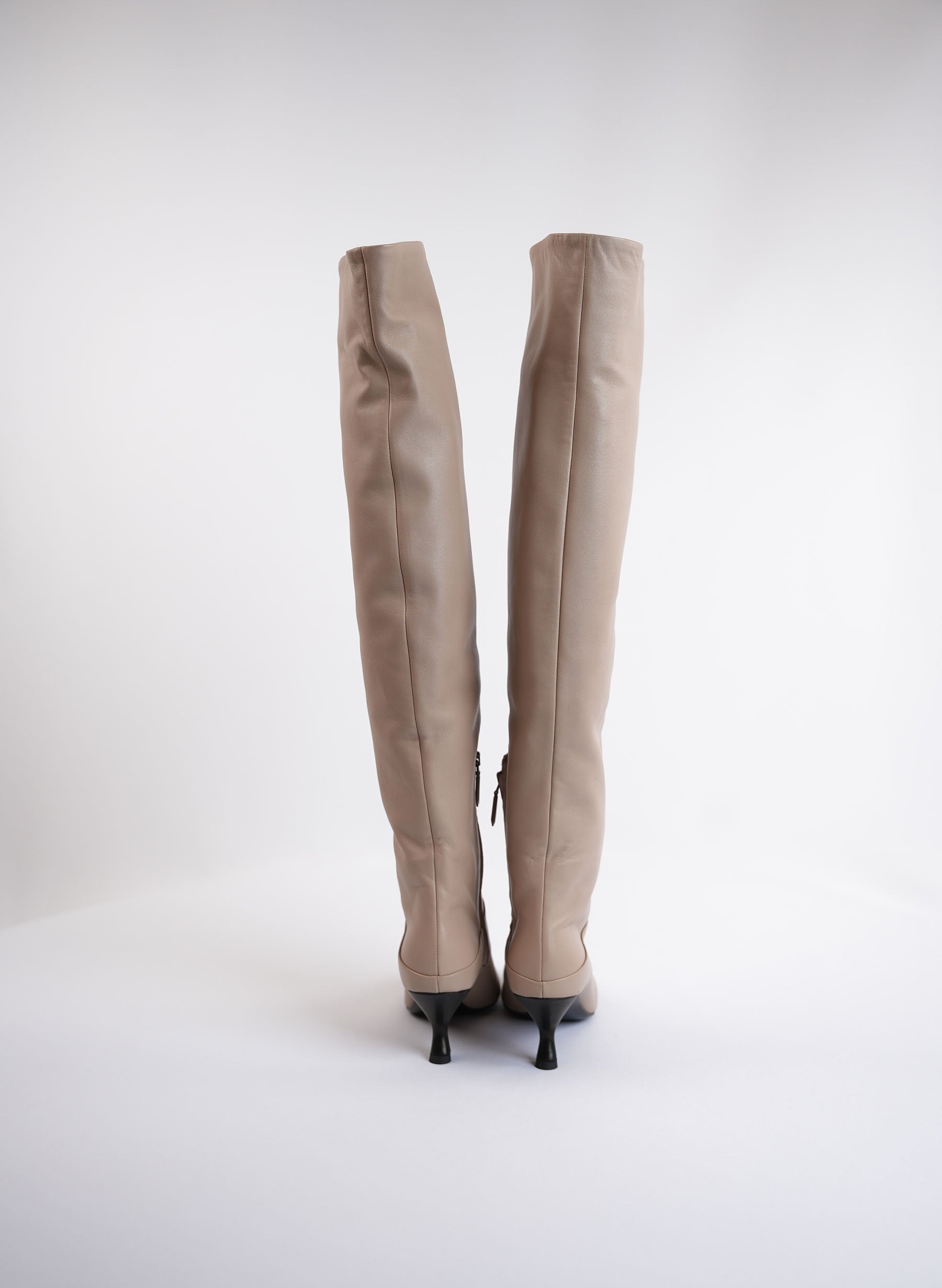 Prada Knee Length Leather Boots