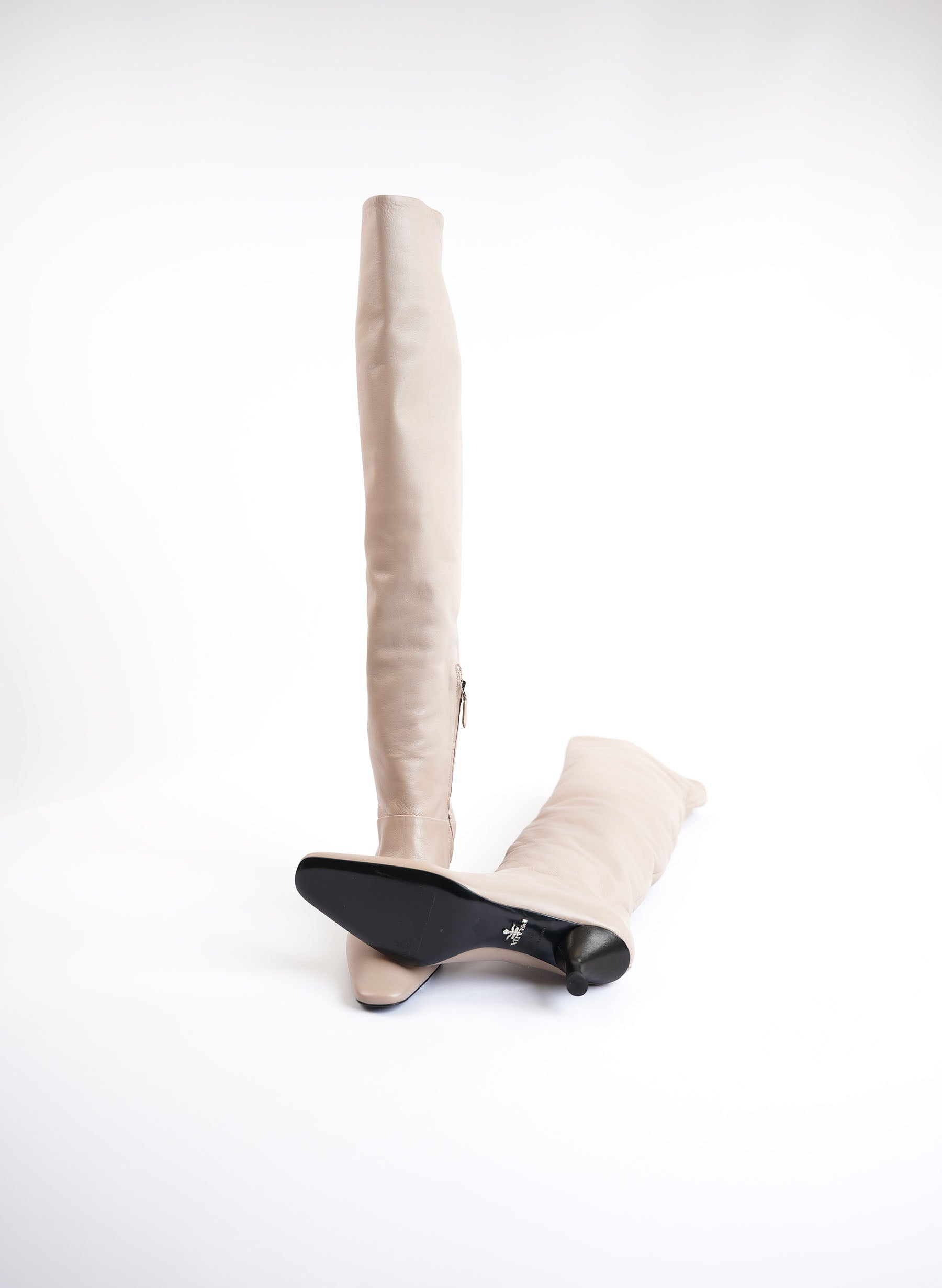 Prada Knee Length Leather Boots