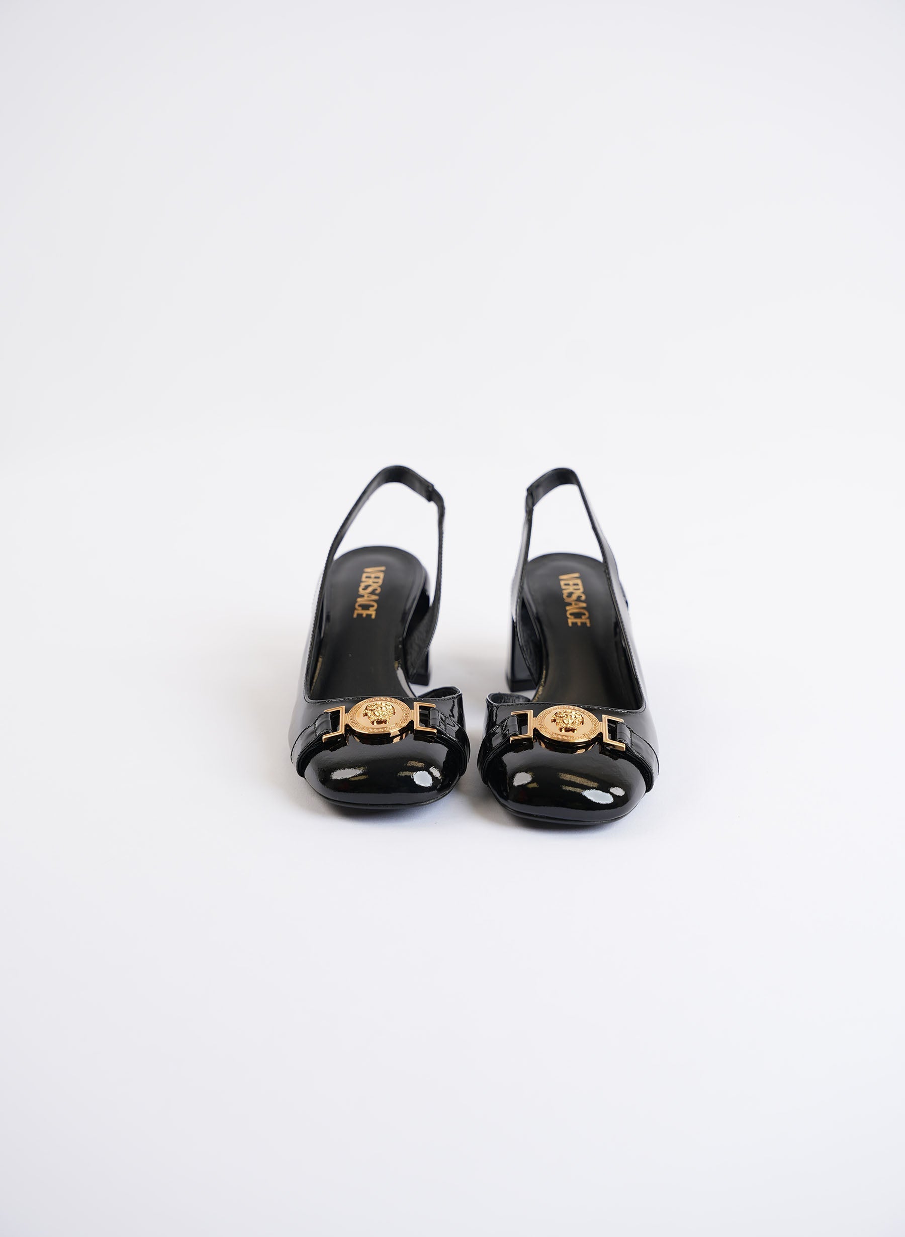 Versace Slingback Patent Leather Heels