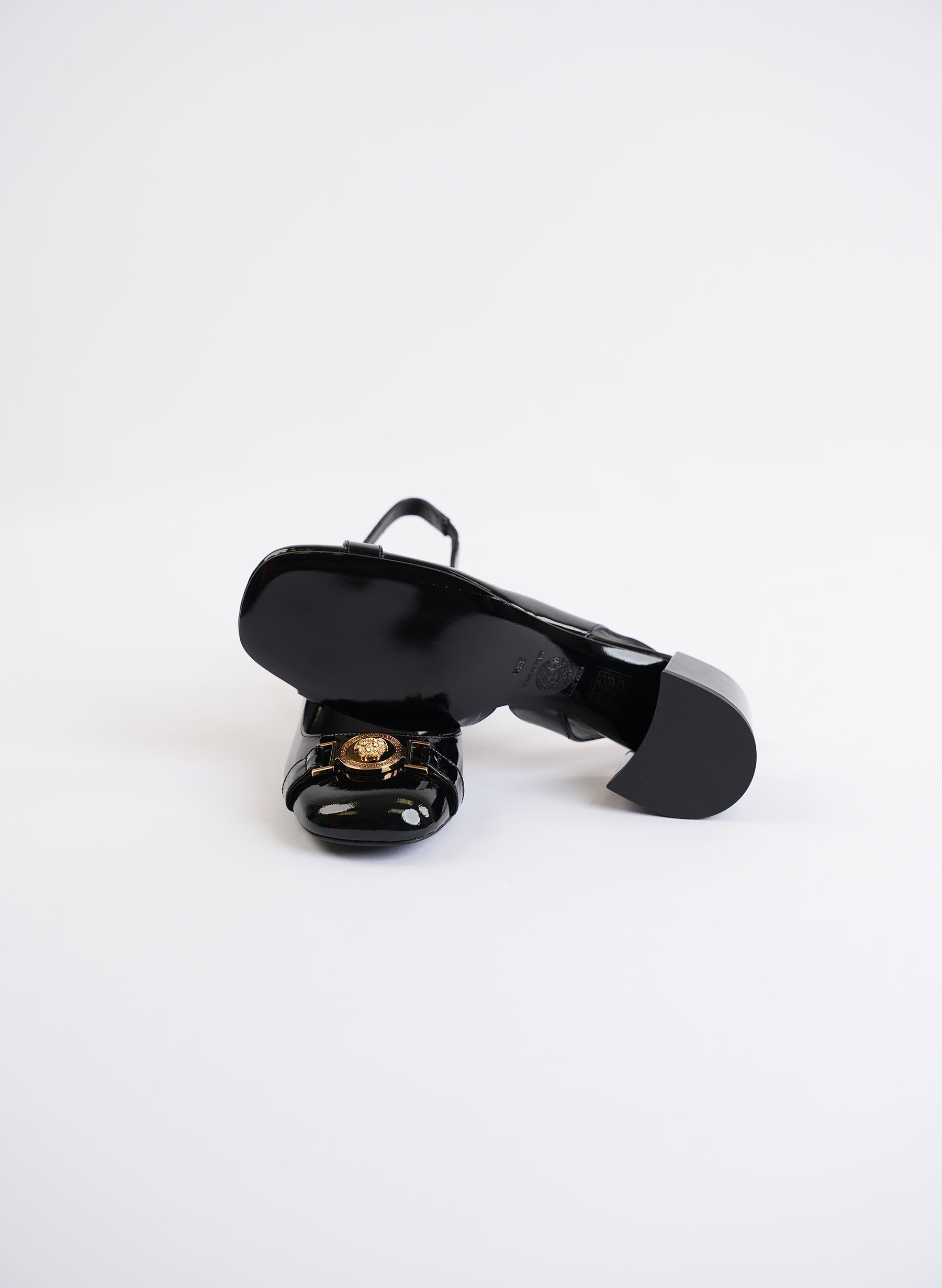Versace Slingback Patent Leather Heels
