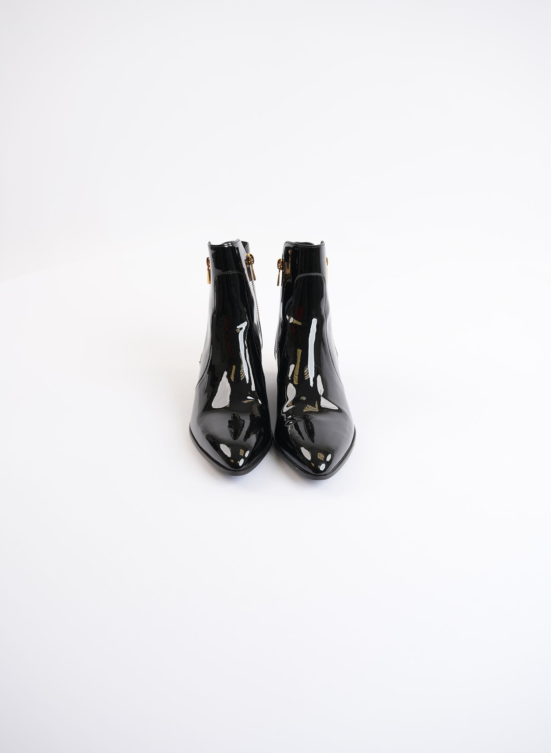 Balmain Roxie Patent Leather Ankle Boots