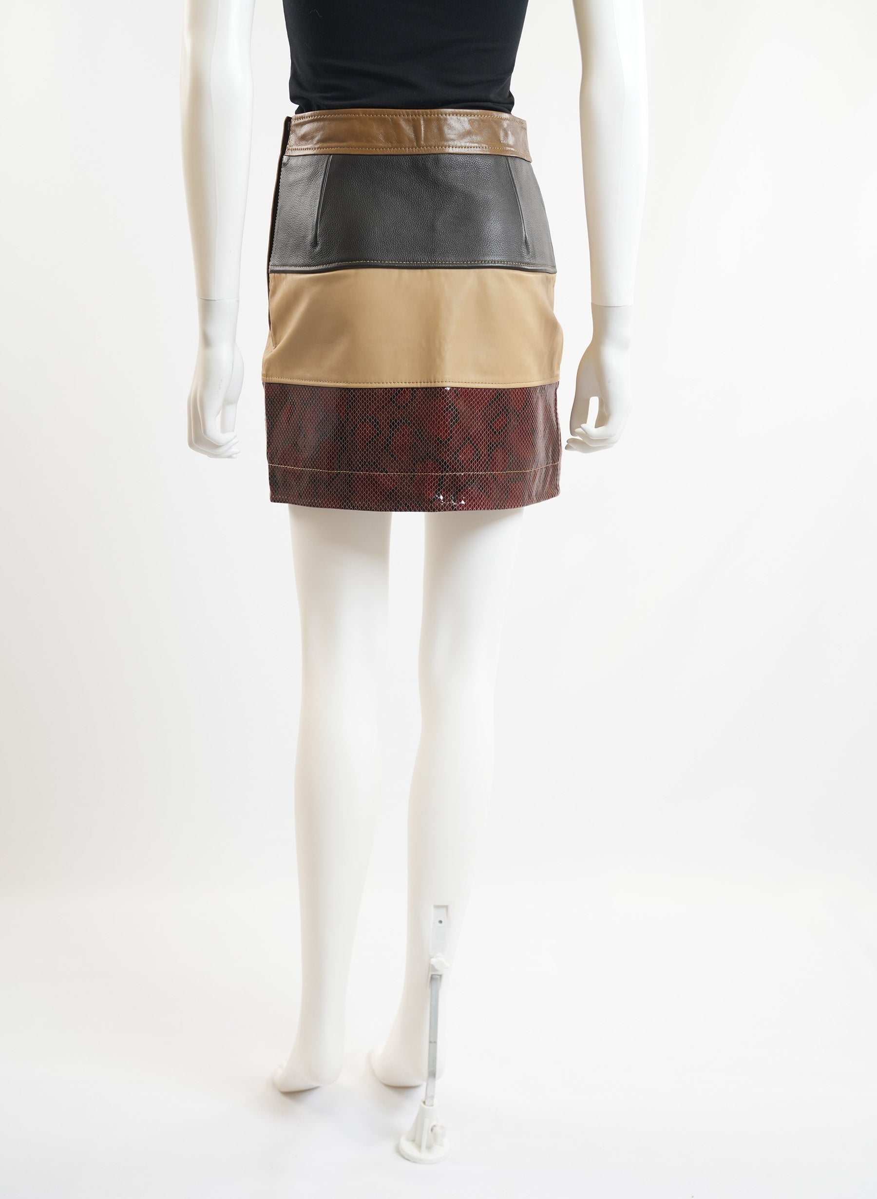 Ganni Patchwork Leather Skirt