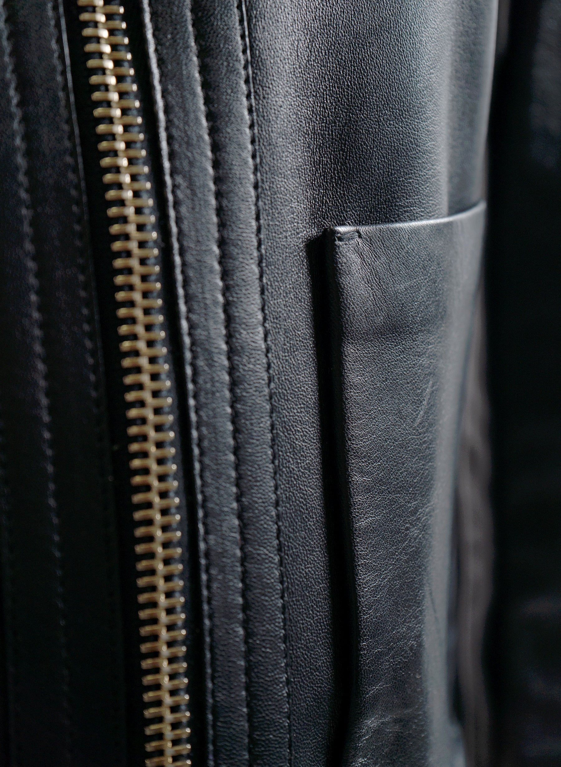 Burberry Collarless Leather Jacket