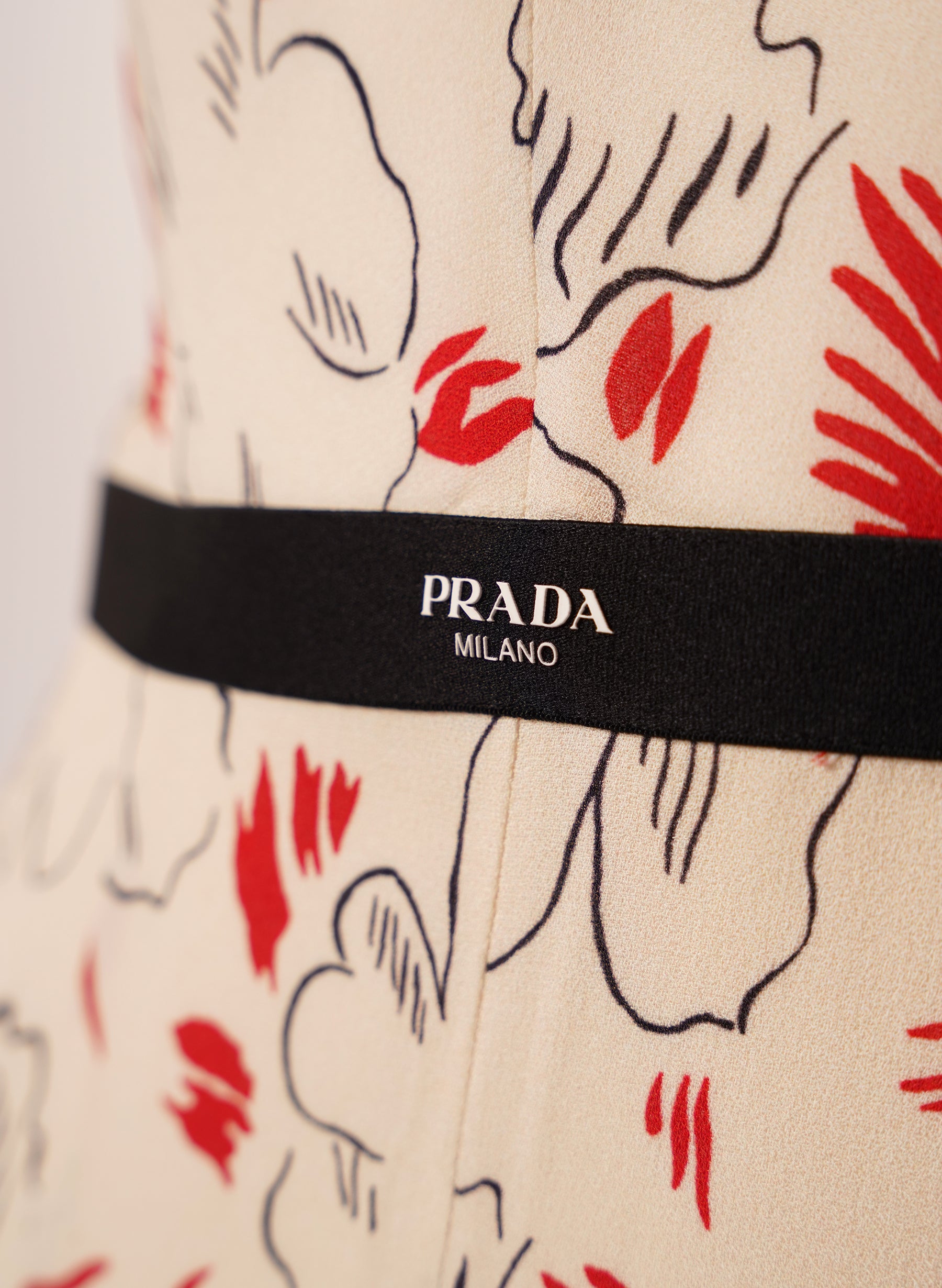 Prada Primula Printed Sabl√© Dress