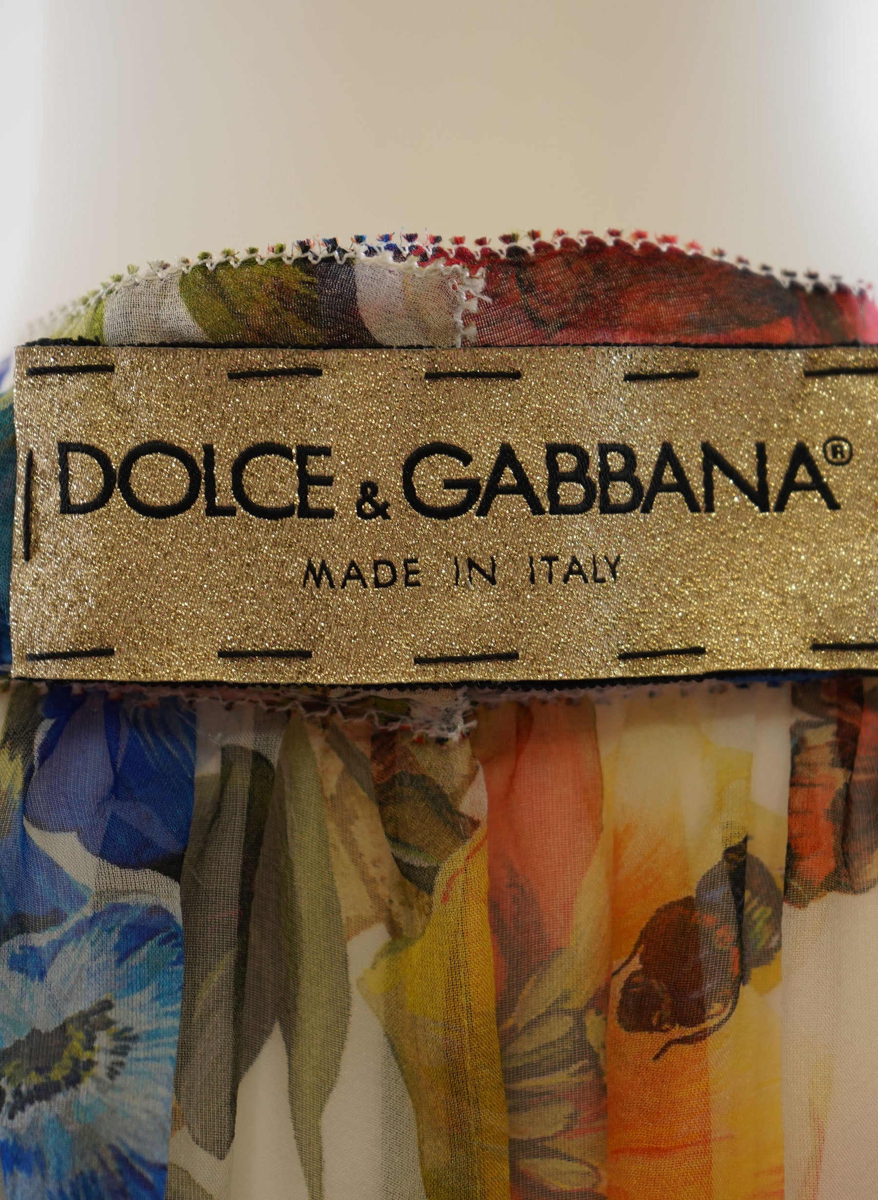 Dolce & Gabbana Sheer Silk Floral Blouse