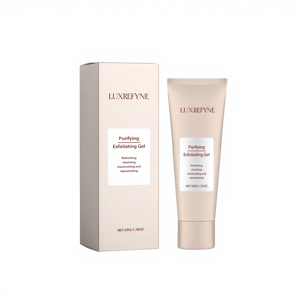 Purifying Exfoliating Gel: Face Facial Exfoliator Cleanser - LuxRefyne Exfoliating Gel Wash Face for All Skin Types